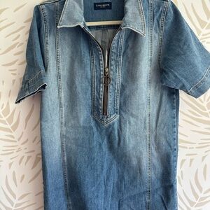 Ramy Brook Light Blue Denim Zip Dress